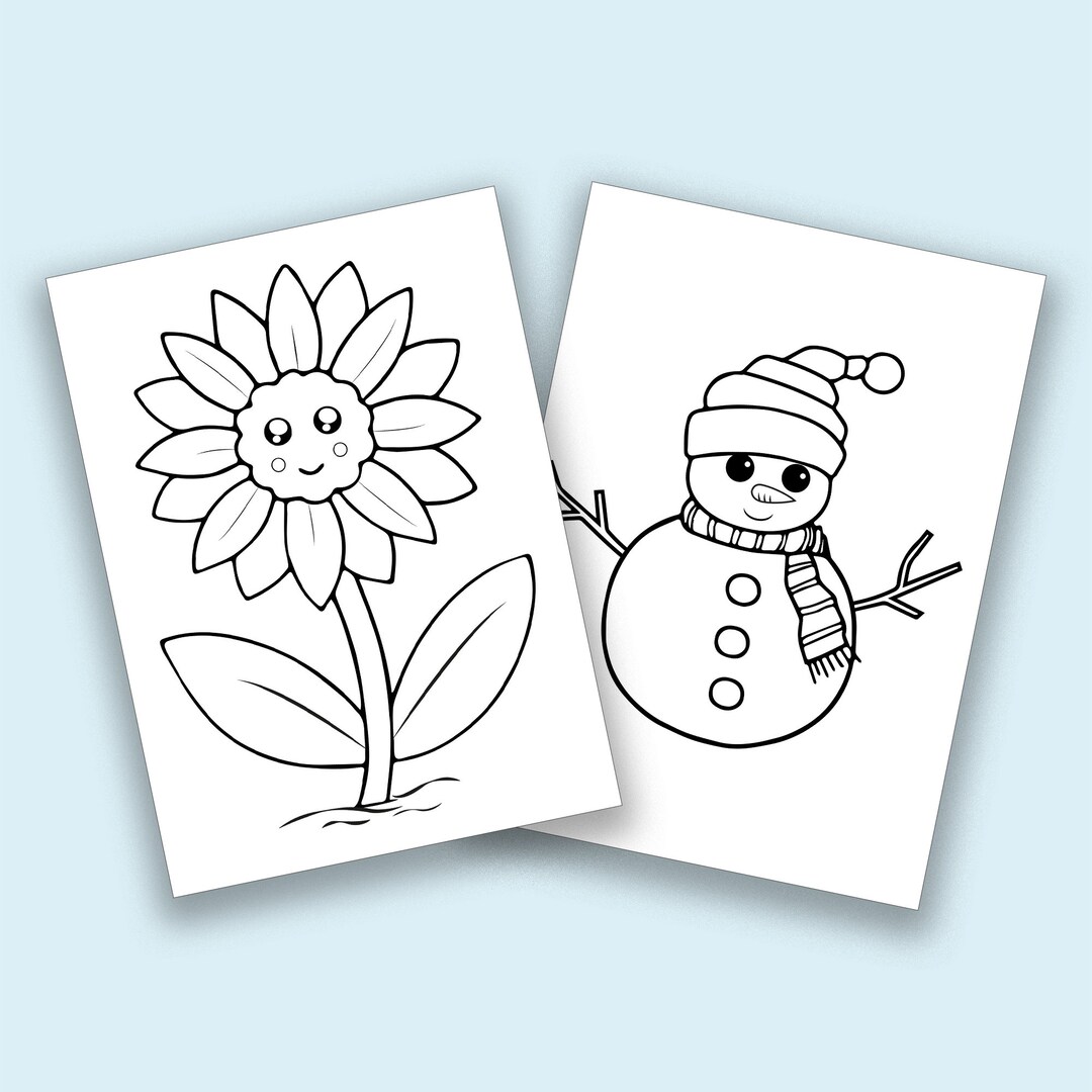 Printable Coloring Coloring Pages for Nursery Homeschool Etsy