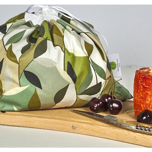 Salad bag raw vegetable bag cheese bag ham bag Laurier model in cotton and coated cotton image 1