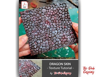 pdf-tutorial drakenhuidtextuur – EVA-schuim cosplaygids – drakenschaalpatroon – digitale download