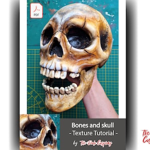 May include: A detailed tutorial on how to create a realistic bone and skull texture for cosplay. The tutorial is by The Dodo Cosplay.