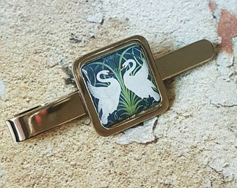 William Morris Swans Tieclip