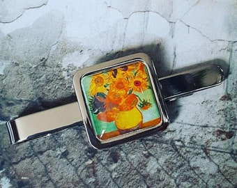 Van Gogh Sunflowers Tieclip