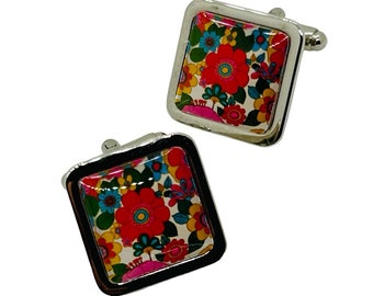 Funky Flora Cufflinks