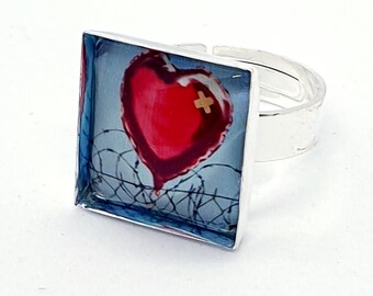 Banksy 'Barbed Wire Heart' Ring