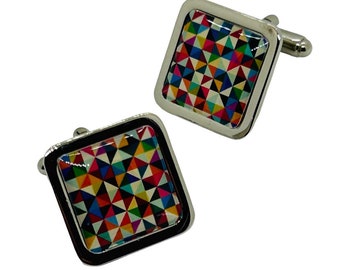 Abstract Triangles Cufflinks