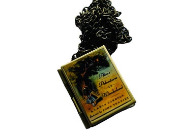 Alice's Adventures in Wonderland - Book Locket Necklace