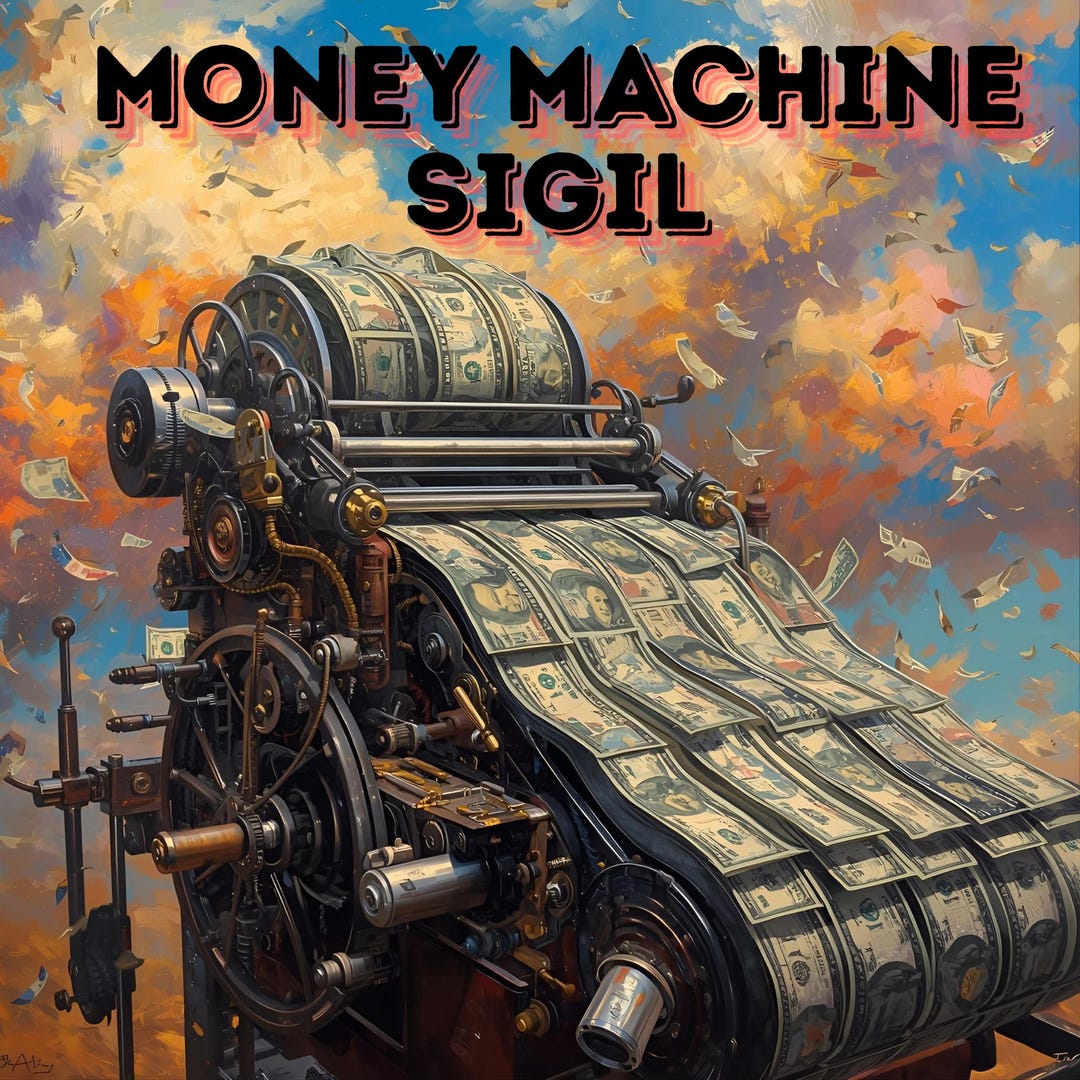 Sigil Machine Money Machine Sigil – Cycle of Wealth - Etsy