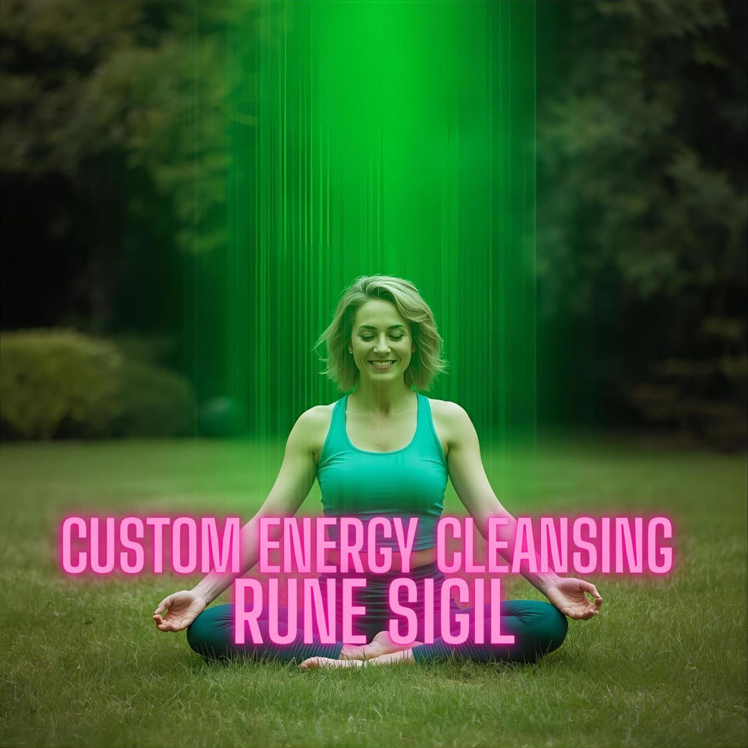 Cleanse Rune Custom Energy Cleansing Rune Sigil | Personalized Protection Symbol ...
