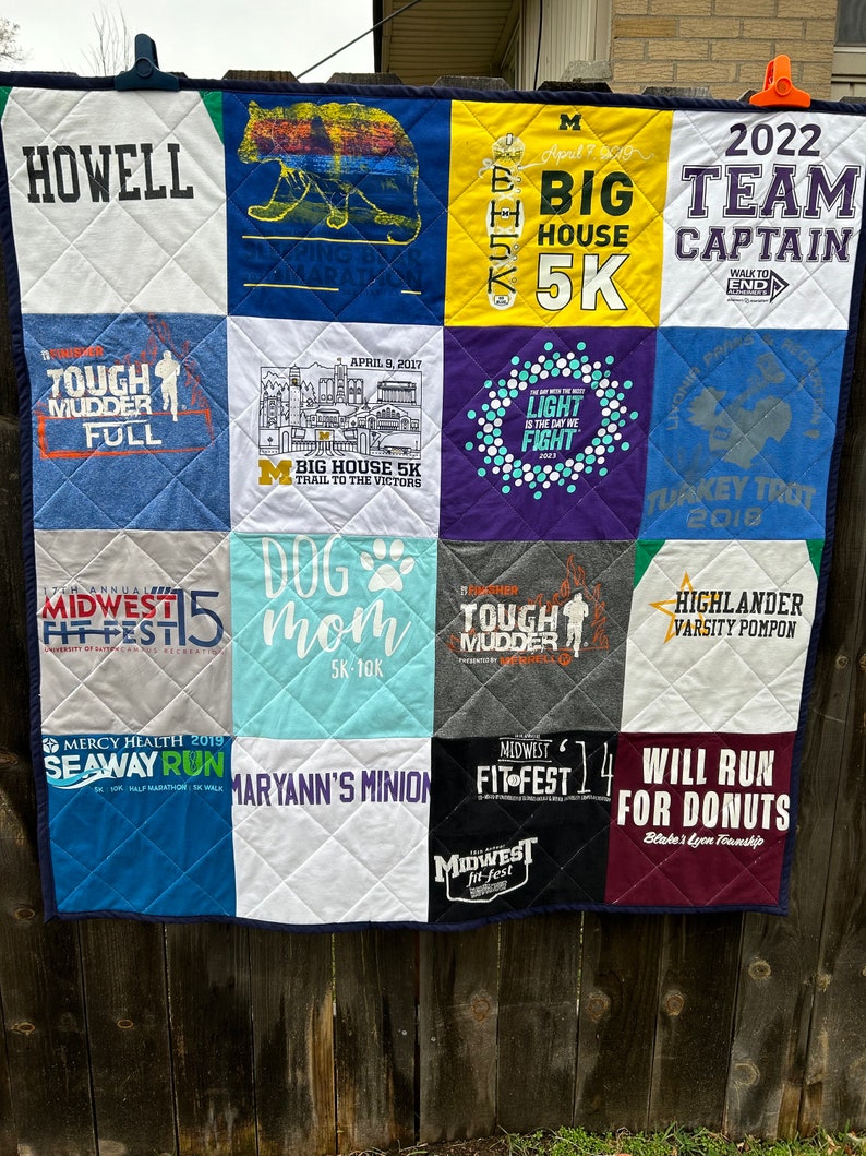 Keepsake Tshirt Quilts & Blankets Made From Your Clothes, Handmade