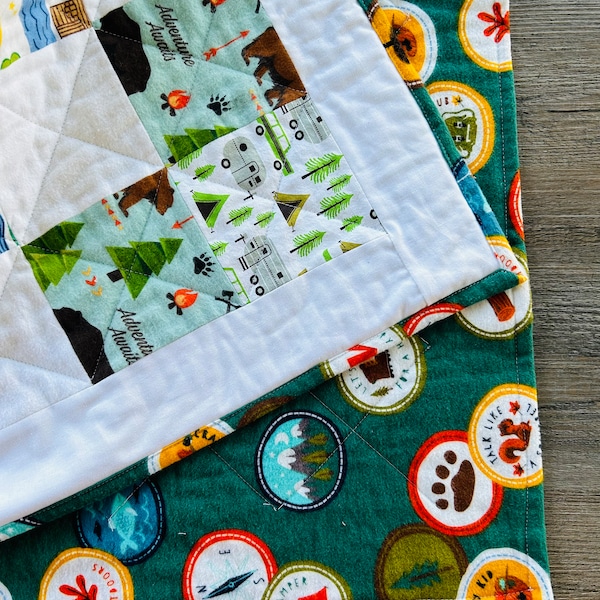Camping Quilt Etsy