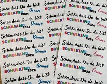 Kerzentattoo, Wasserschiebefolie Schulkind Personalisiert