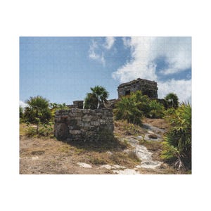 Puzzle, Maya Ruin Tulum in Mexico, Sunny, Blue Sky, 100, 200, 500, 1000-piece, Adult Kids Family Activity Stress Relief Decor