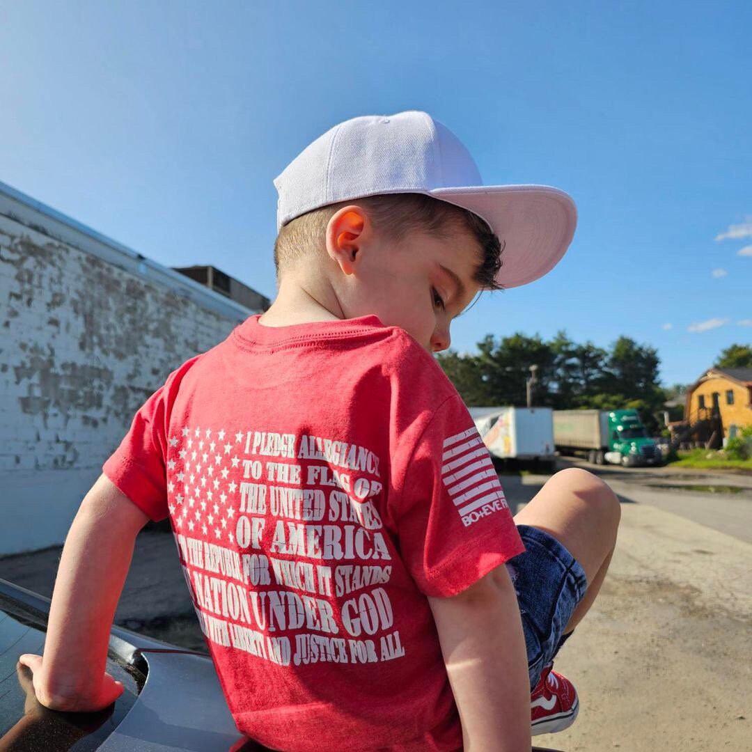 Red Flag Shirt Pledge of Allegiance Toddler Tee 4th of July Etsy
