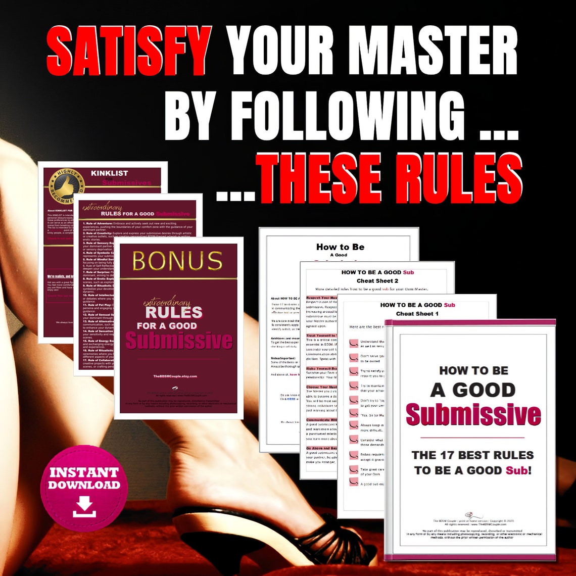 BDSM Rules for Submissives How to Be a Good Submissive Best Submissive Rules of BDSM by Dom