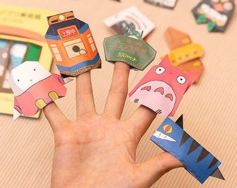 Studio Ghibli Totoro Origami Card with English instruction–10 characters x 2 Origami's - Handmade Totoro Pop-Up Letter