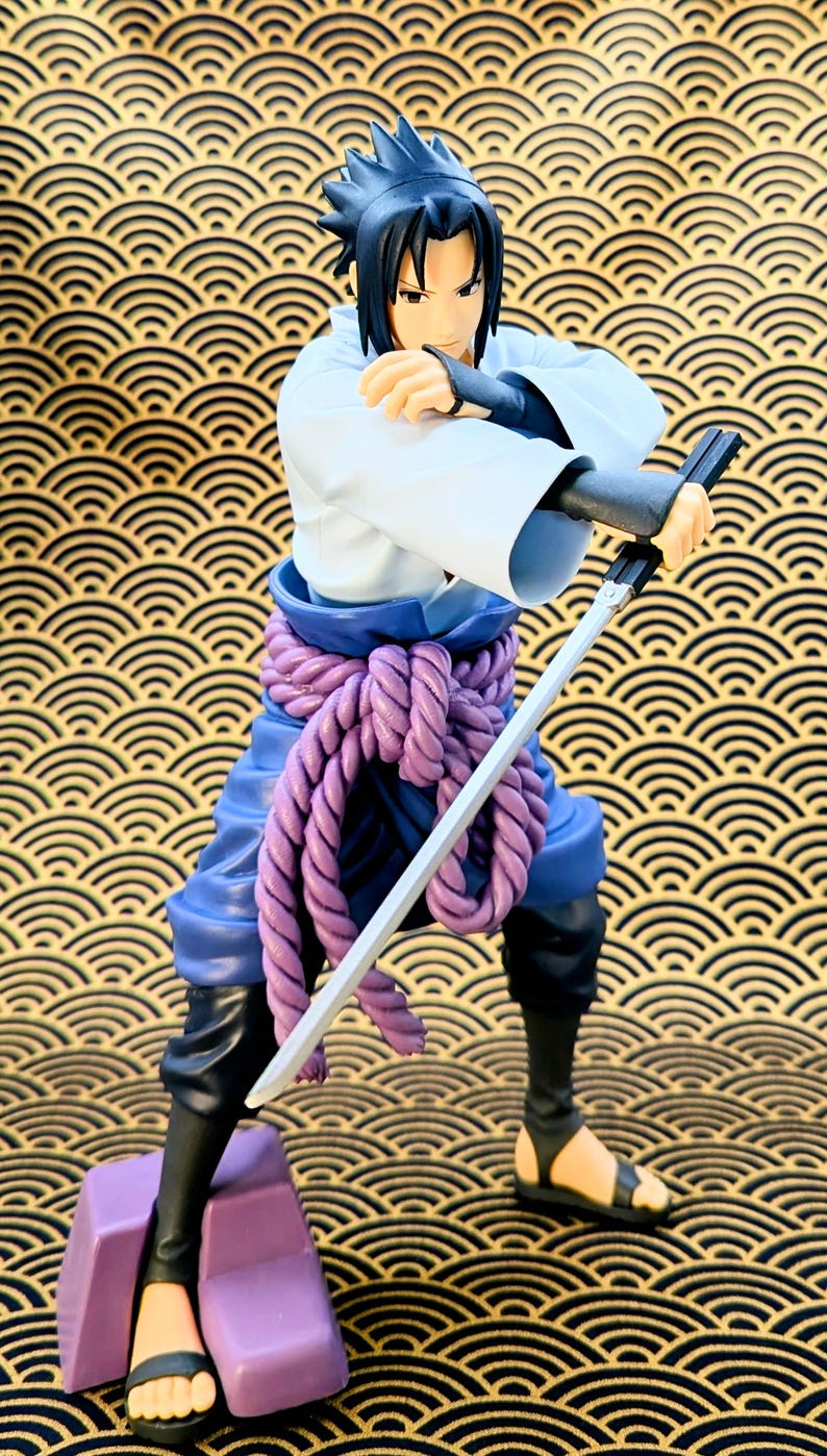 Naruto Sasuke Uchiha Grandista Figura Banpresto Bandai Anime Estátua colecionável Japão imagem 6