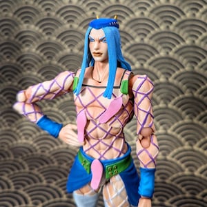 JoJo’s Bizarre Adventure Narciso Anasui Figure – Araki-Supervised – Poseable Japan Import Collectible – Stylish Stone Ocean Model