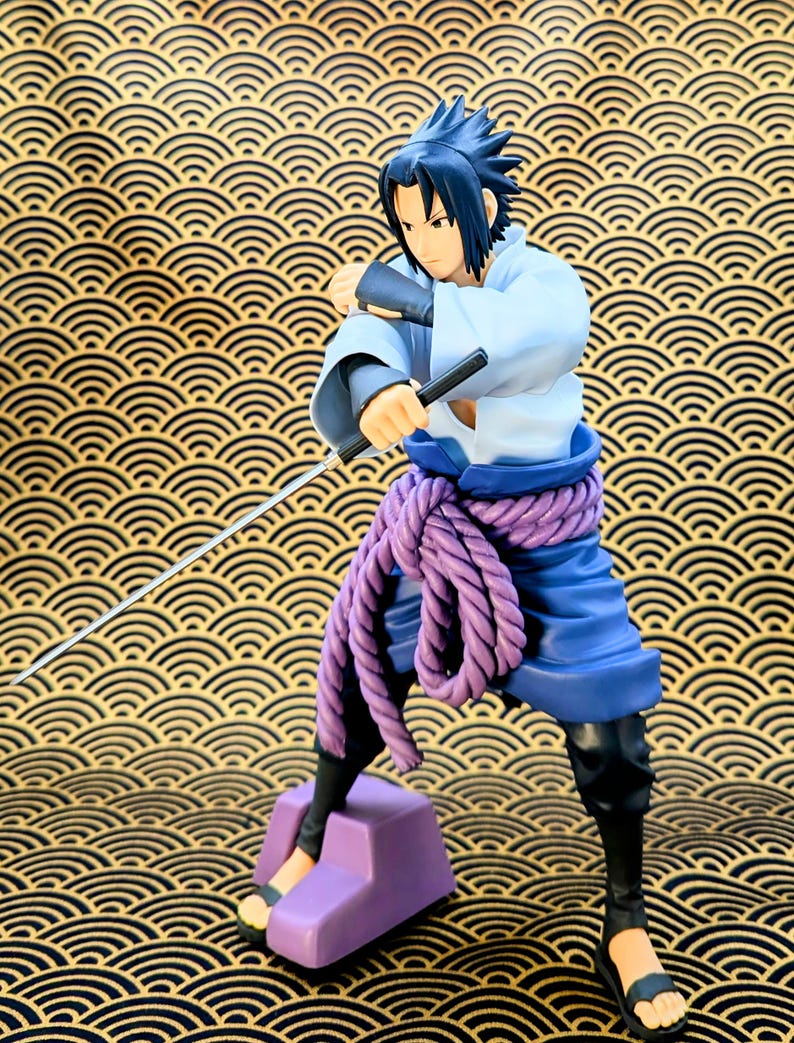 Naruto Sasuke Uchiha Grandista Figura Banpresto Bandai Anime Estátua colecionável Japão imagem 7