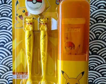 Pokemon Pikachu Travel Dental Kit: Apple Flavored Toothpaste & Brush Set for kids