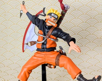 Figura colecionável de Naruto Uzumaki – Figura de anime – Banpresto Bandai – Pose de ação – Estrelas vibratórias
