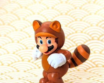 Figurine officielle Nintendo TanookiMario - Importation sous licence Nintendo du Japon - Jouet de collection Mario - Modèle rare de personnage de jeu Mario raton laveur