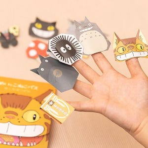 Magical Ghibli Origami Finger Puppets Set: Totoro, Catbus & More *Studio Ghibli *Ghibli *Japan origami