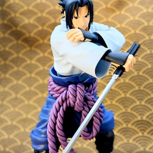Naruto Sasuke Uchiha Grandista Figura Banpresto Bandai Anime Estátua colecionável Japão imagem 1
