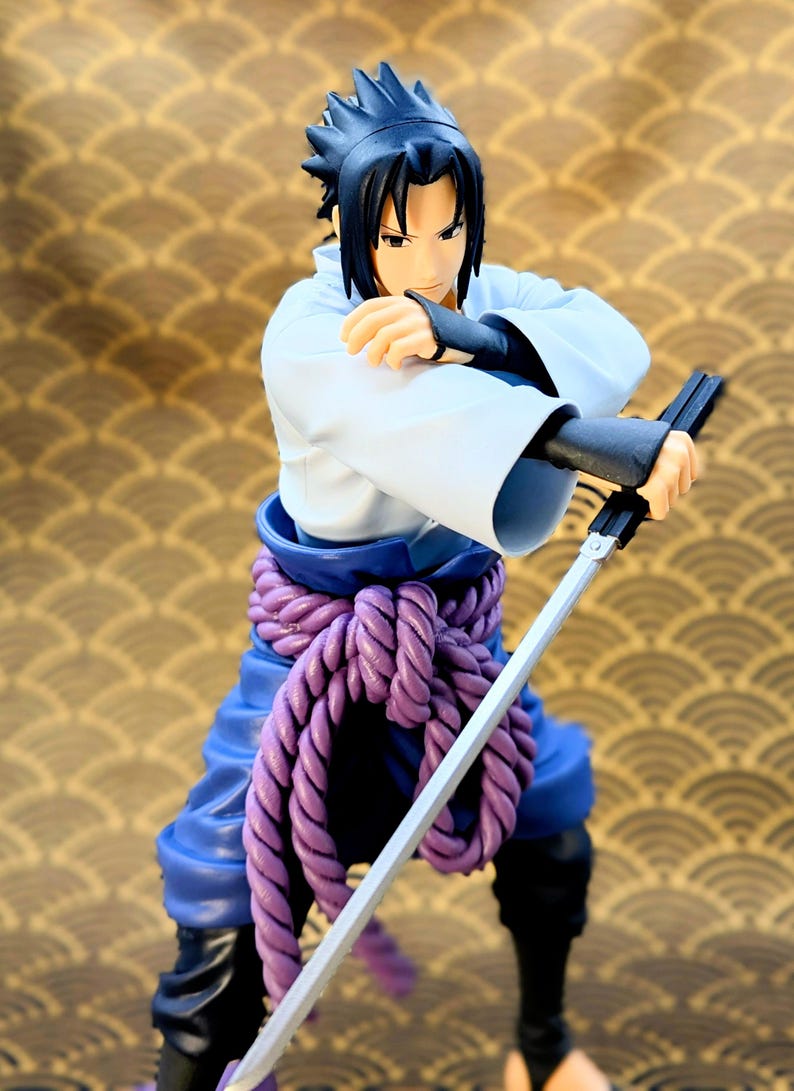 Naruto Sasuke Uchiha Grandista Figura Banpresto Bandai Anime Estátua colecionável Japão imagem 1