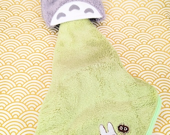 Studio Ghibli Totoro Hand Towel – Embroidered Microfiber Hanging Towel, Japan Import