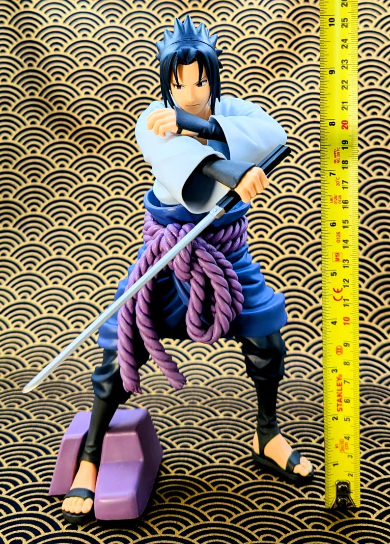 Naruto Sasuke Uchiha Grandista Figura Banpresto Bandai Anime Estátua colecionável Japão imagem 13
