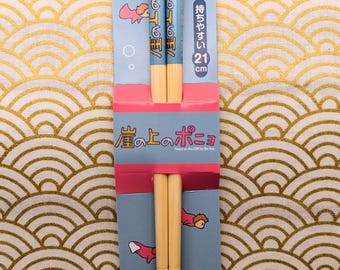Ponyo Authentic Studio Ghibli Non-slip Chopsticks *Toroto *Anime *Japan *chopsticks* Japan art *Spirited Away *Totoro
