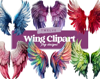 Angel Wings Clipart, Halo clipart, Heaven Clipart, White wings PNG, Fairy Wings, Custom Portrait, Sublimation, Planner Stickers