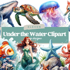 Aquarelle sous la mer Clipart - tortues carapaces PNG Image numérique téléchargements pour la fabrication de cartes, Scrapbook, Junk Journal, Paper Crafts