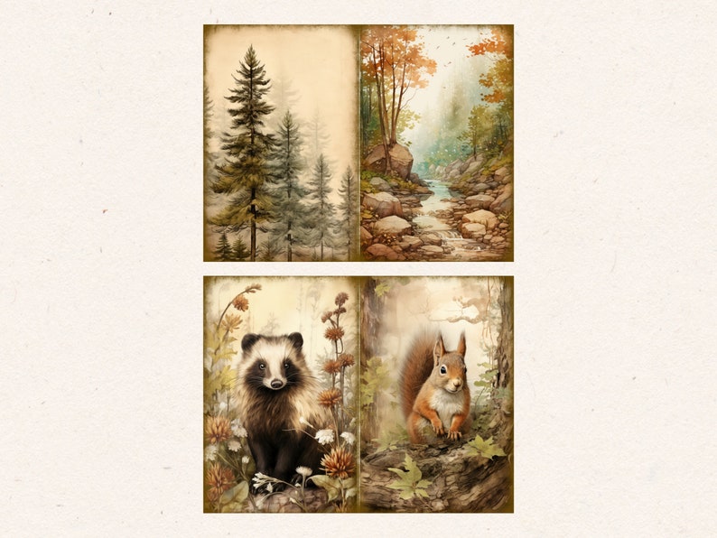 Forest Animal Junk Journal, Woodland Junk Journal Digital Download ...