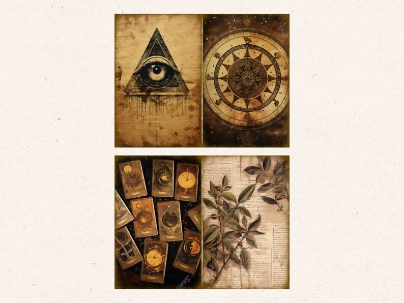 Fortune Teller Junk Journal Kit Tarot and Crystal Ball Junk Journal ...