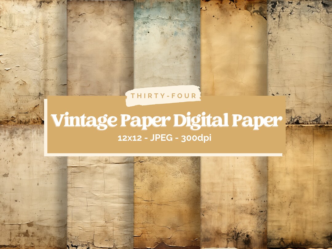 Old digital paper, Antique Paper, Vintage Paper, Vintage Background, old  notebook paper, Distressed paper, Aged paper Buy 2 Get 1 FREE