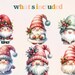 Christmas Gnome Watercolor Clipart, Gnome Winter Clipart PNG, Fantasy ...