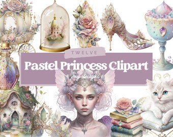 Watercolour Fairytale Clipart - Unicorn Fantasy PNG Digital Image ...