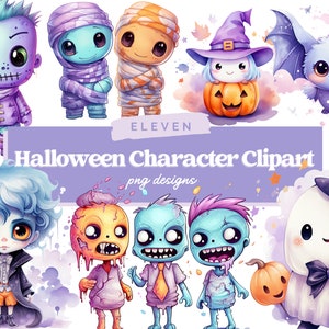 Halloween clipart, Cute Halloween clipart, Halloween character clipart, Halloween png, Card making, Scrapbooking, Halloween Sublimation