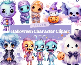 Halloween clipart, Cute Halloween clipart, Halloween character clipart, Halloween png, Card making, Scrapbooking, Halloween Sublimation