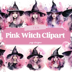 Pink Witch Clipart, Witch Clip Art png, Magic Clip Art, Mystical Clipart, Witchcraft png Clipart, Pagan Clipart png, Mystical png