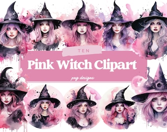 Pink Witch Clipart, Witch Clip Art png, Magic Clip Art, Mystical Clipart, Witchcraft png Clipart, Pagan Clipart png, Mystical png