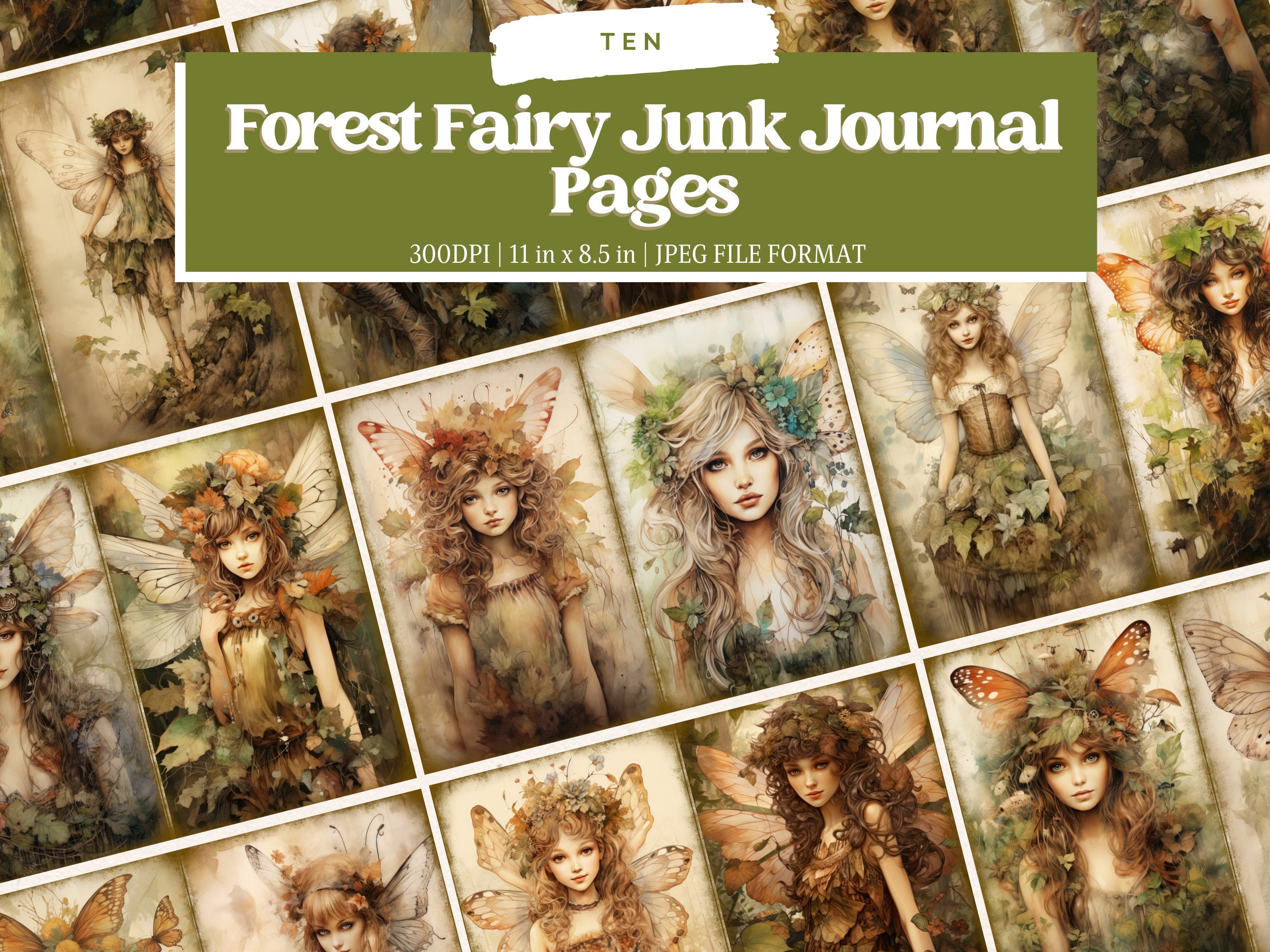 Forest Fairy Junk Journal Kit, Autumn Fairy Junk Journal Kit, Fantasy ...