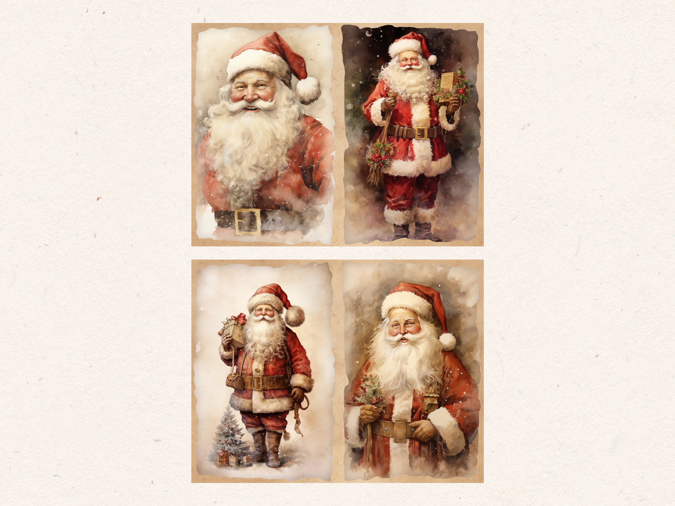 Santa Claus Junk Journal Kit, Christmas Junk Journal Printable Page ...