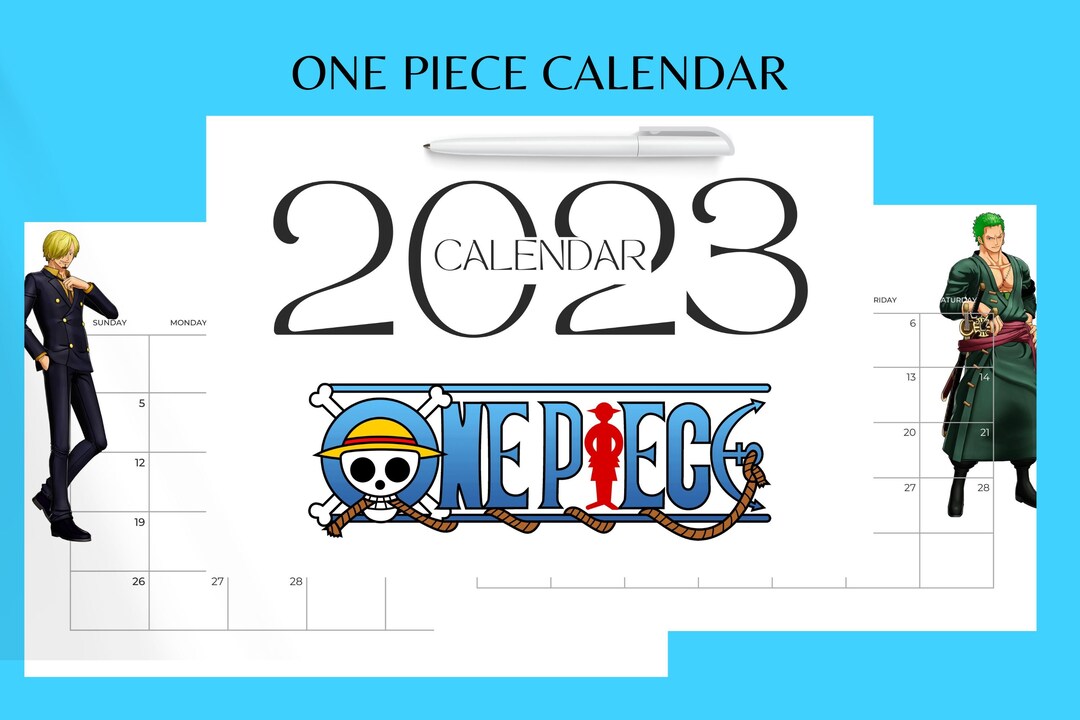 One Piece Printable Calendar One Piece 2023 Calendar for Etsy