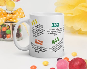 Angel Numbers Mug: Manifestation, Spirituality Coffee Mug