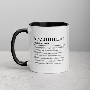 Accountant Definition, Funny Accountant Mug, Accountant Gift, Minimalistic Mug Design