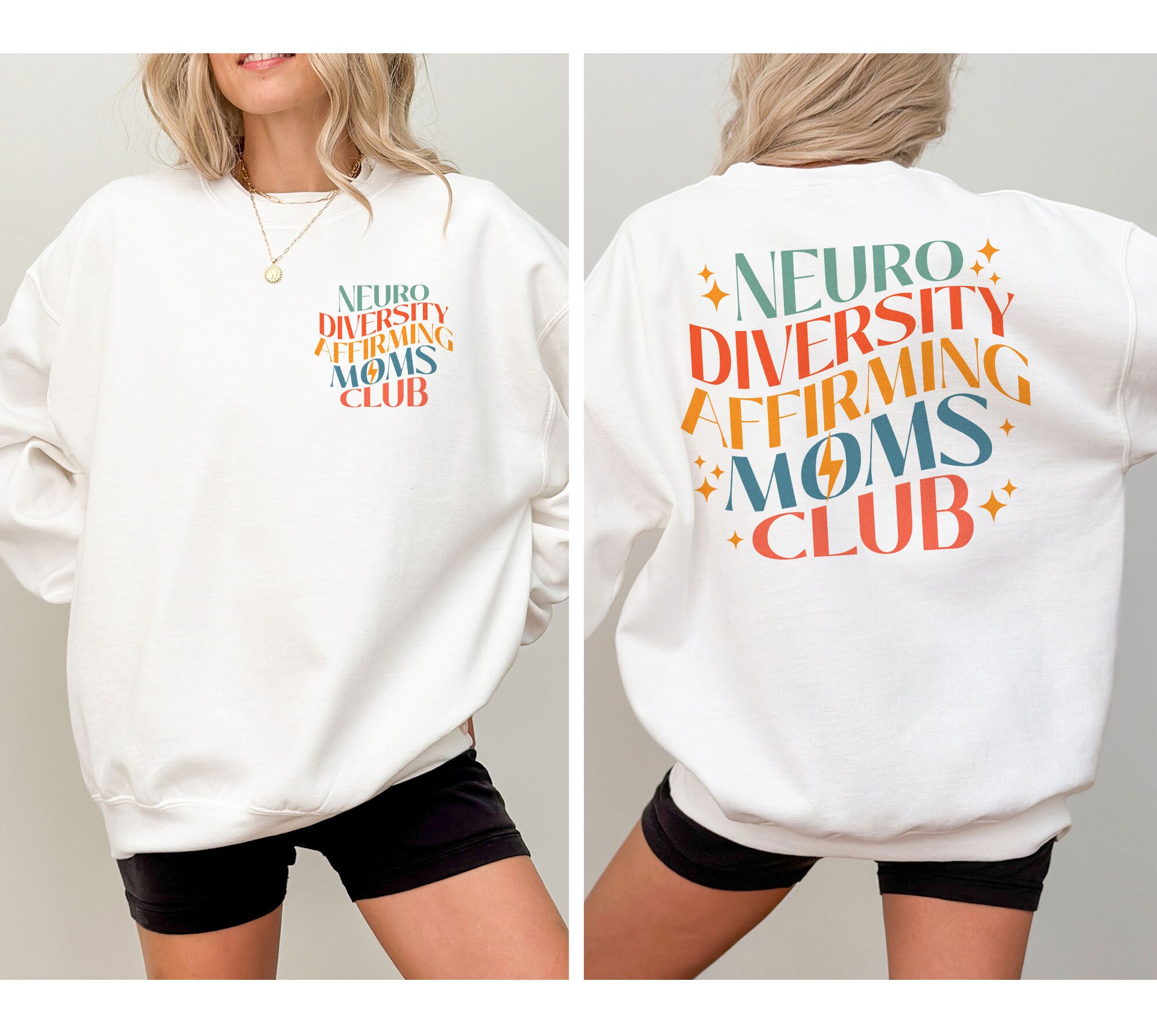 Neurodiversity Affirming Moms Club Sweatshirt, Autism Awareness