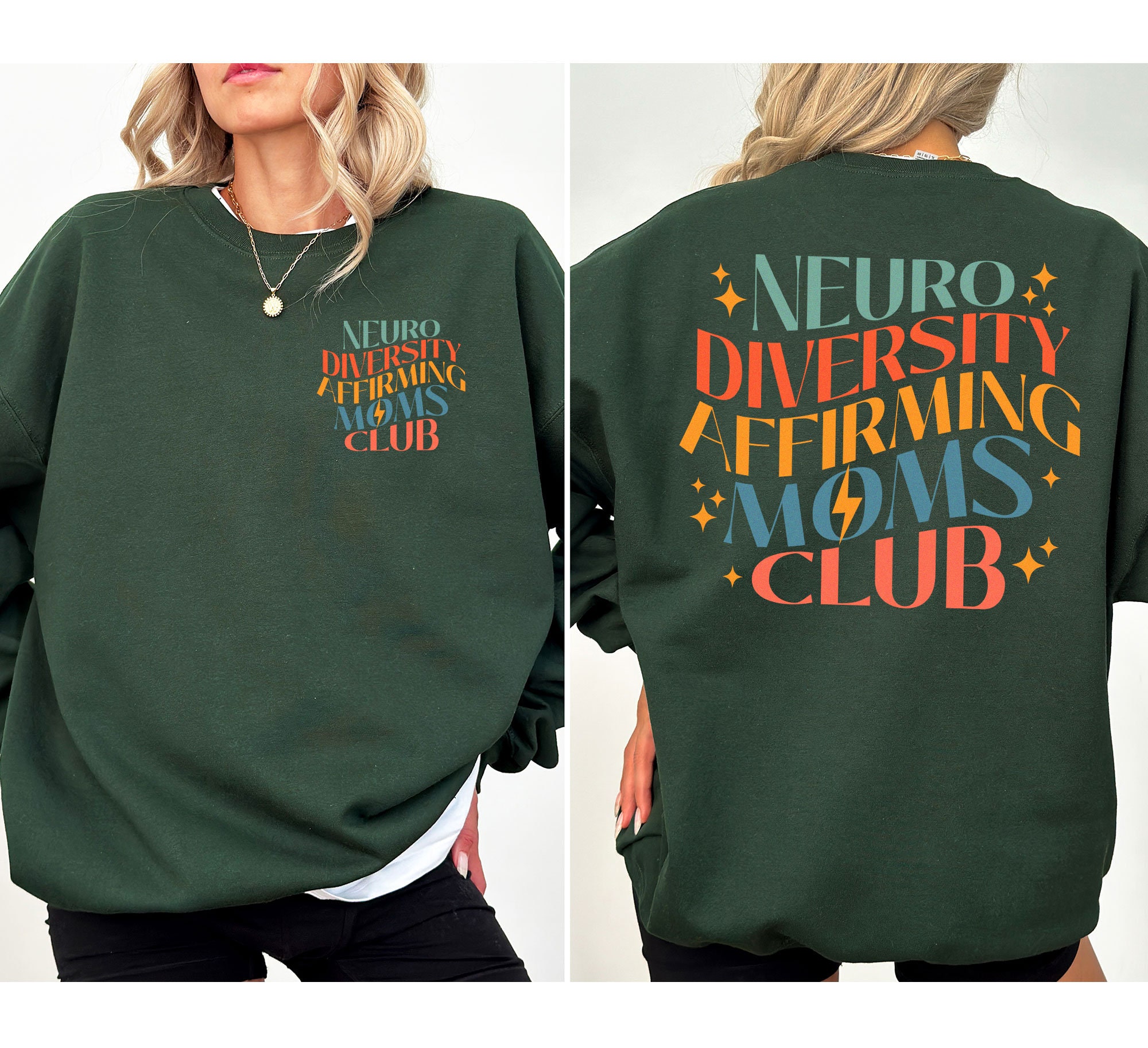 Neurodiversity Affirming Moms Club Sweatshirt, Autism Awareness