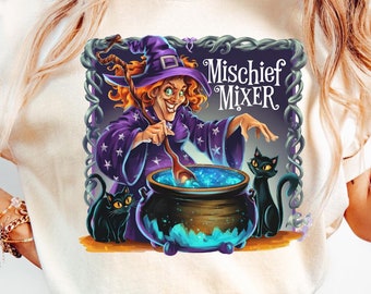 Sarcastic Witch Clipart, Tarot Cards PNG, Halloween Skeleton Design (Digital Download)